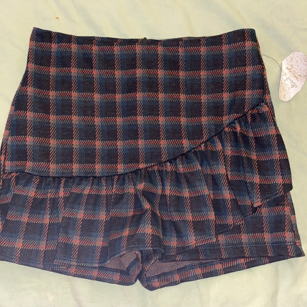 Plaid Skirt with Shorts in the back